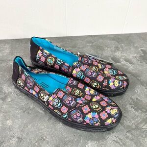 Toms Women's Alpargata Dia De Los Muertos 6.5 Glow In Dark Halloween shoes